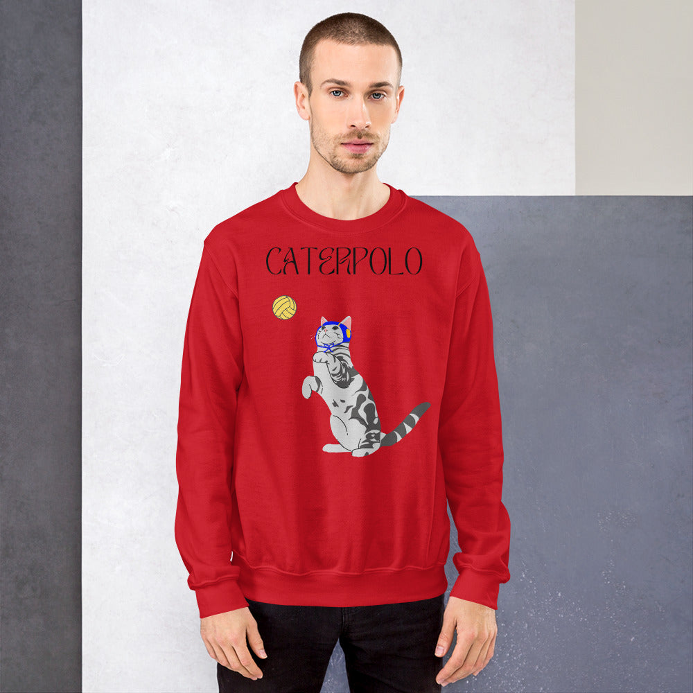 Caterpolo, if cats played waterpolo - Unisex Crew Neck Sweatshirt - Gildan 18000