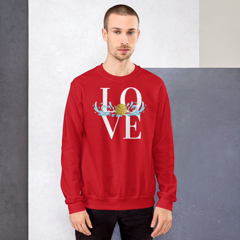LOVE Waterpolo with a Big Splash - Unisex Crew Neck Sweatshirt - Gildan 18000