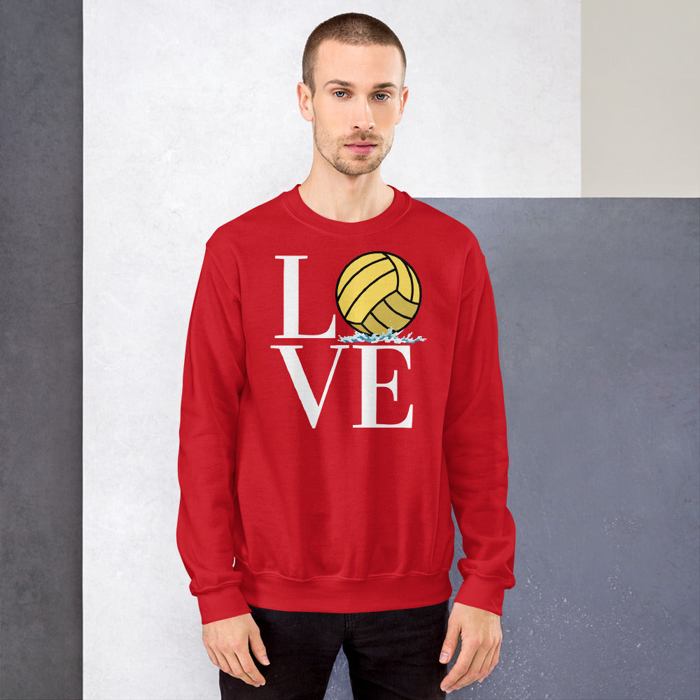 LOVE with Waterpolo Ball O - Unisex Crew Neck Sweatshirt - Gildan 18000