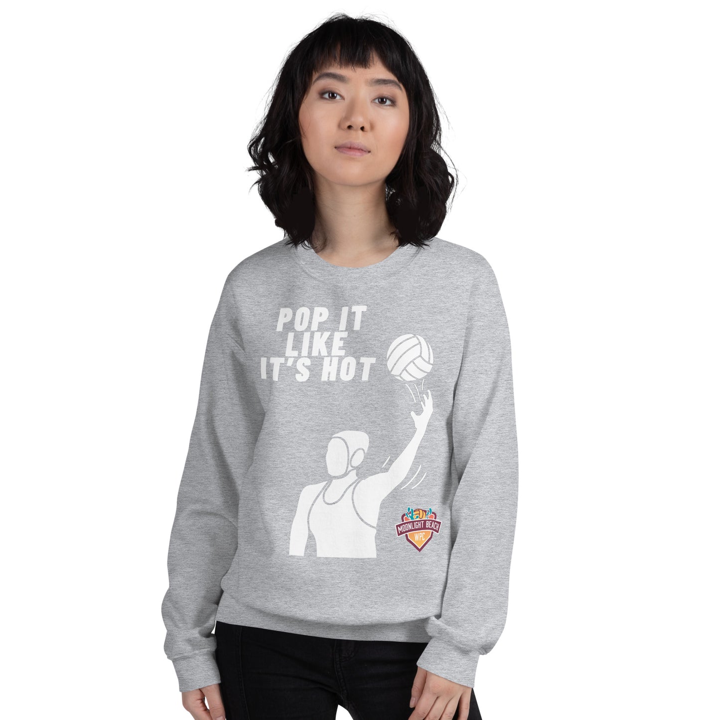 Moonlight Beach WPC Pop it like it’s hot female silhouette Unisex Sweatshirt