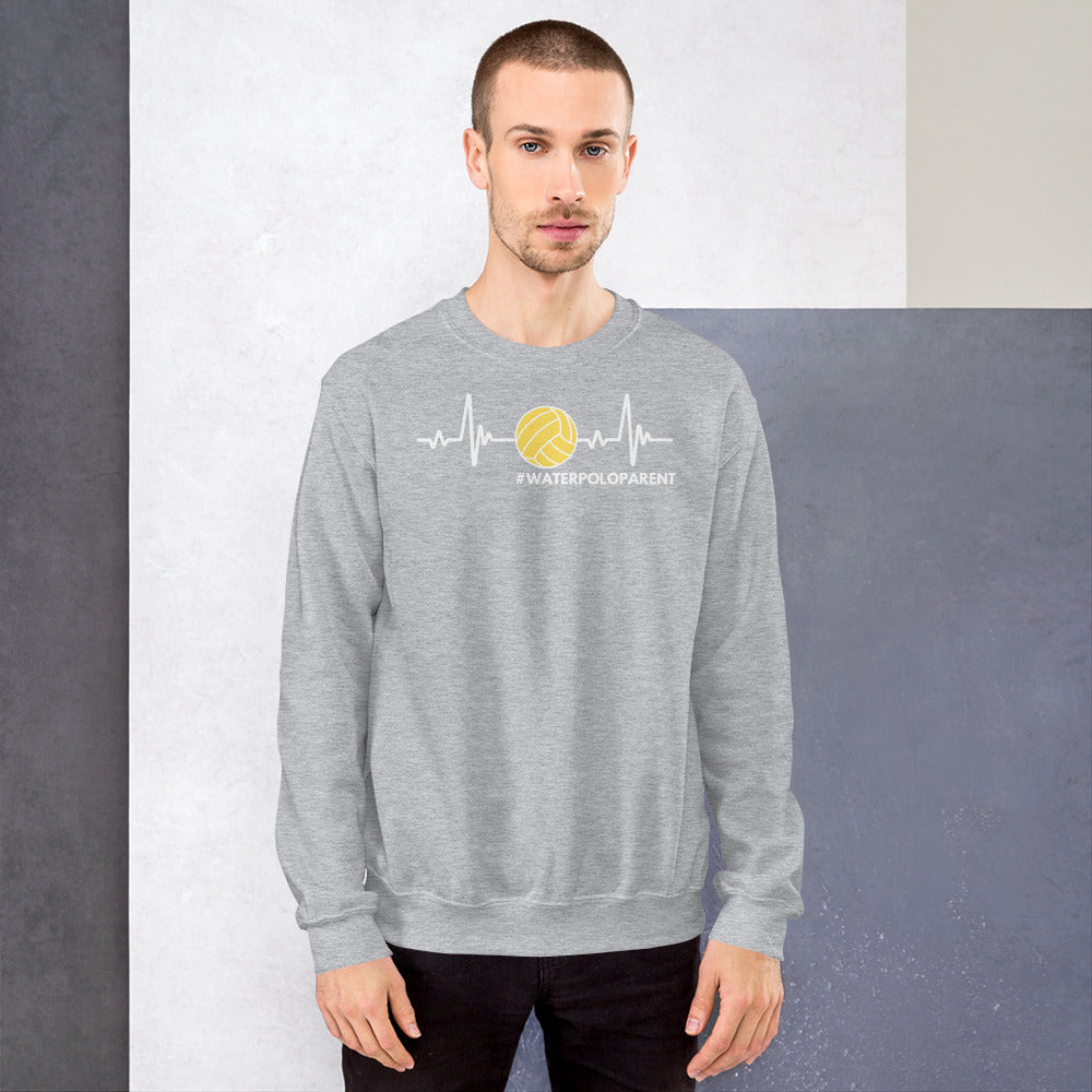 Waterpolo Parent Heartbeat - Unisex Crew Neck Sweatshirt - Gildan 18000