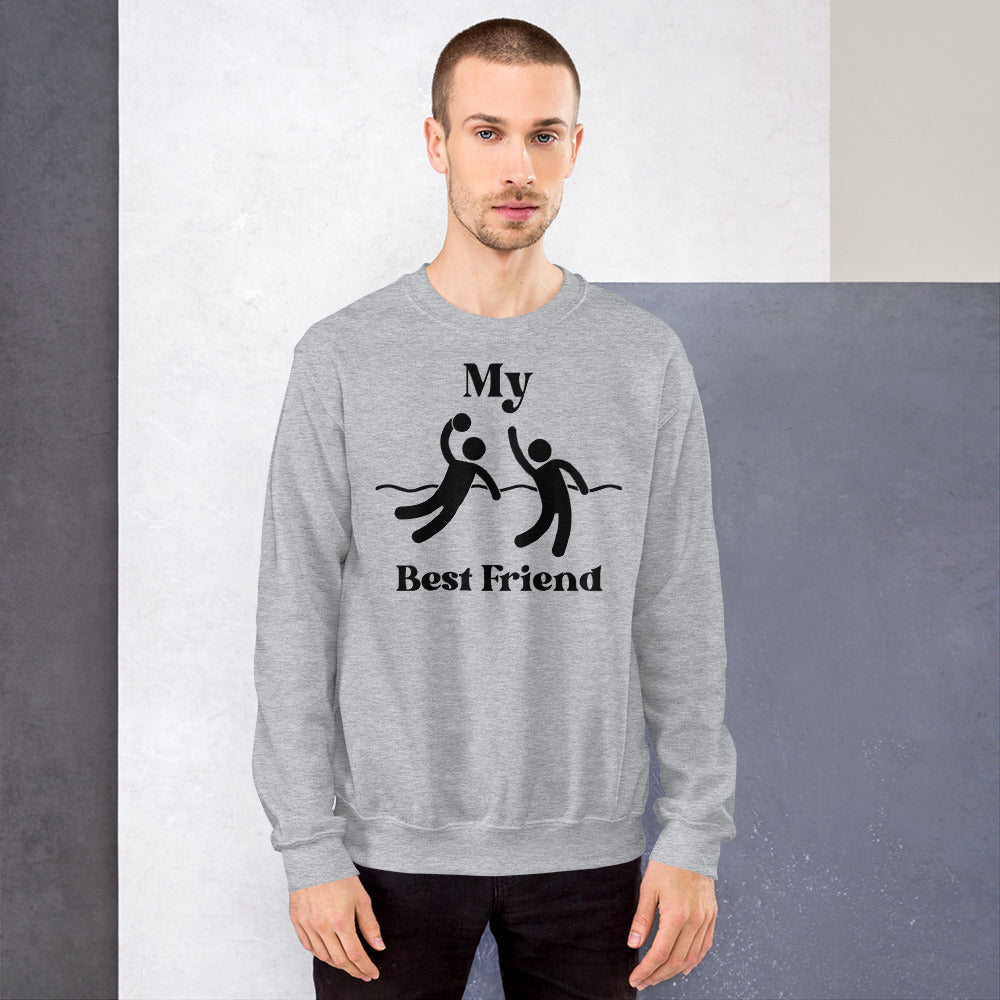 My Best Friend Plays Waterpolo - Unisex Crew Neck Sweatshirt - Gildan 18000