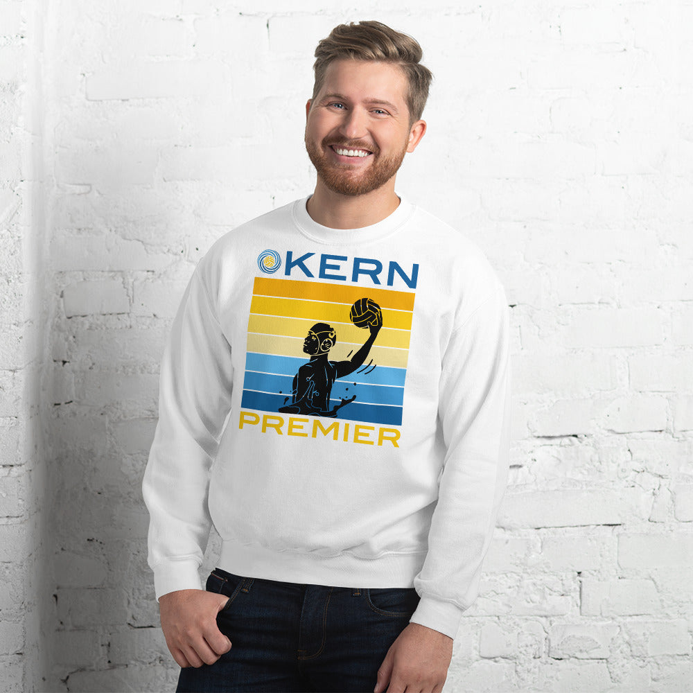 Kern Premier - 7 Color Box with Male Silhouette with Split Logo - Unisex Crew Neck Sweatshirt - Gildan 18000