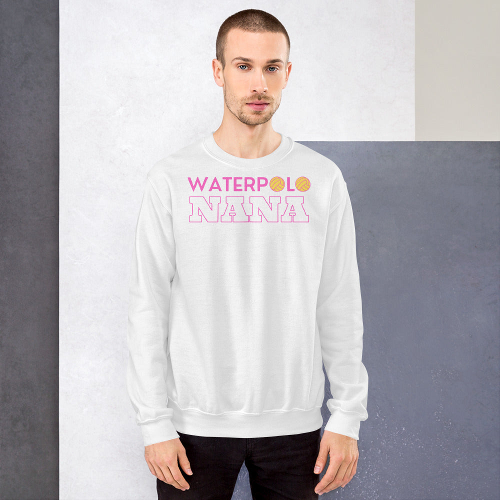 Waterpolo Nana - Pink Lettering - Unisex Crew Neck Sweatshirt - Gildan 18000