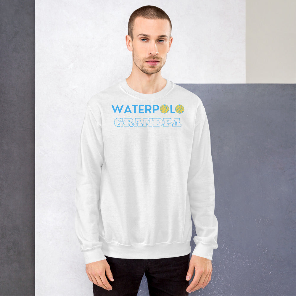 Waterpolo Grandpa - Blue Lettering - Unisex Crew Neck Sweatshirt - Gildan 18000