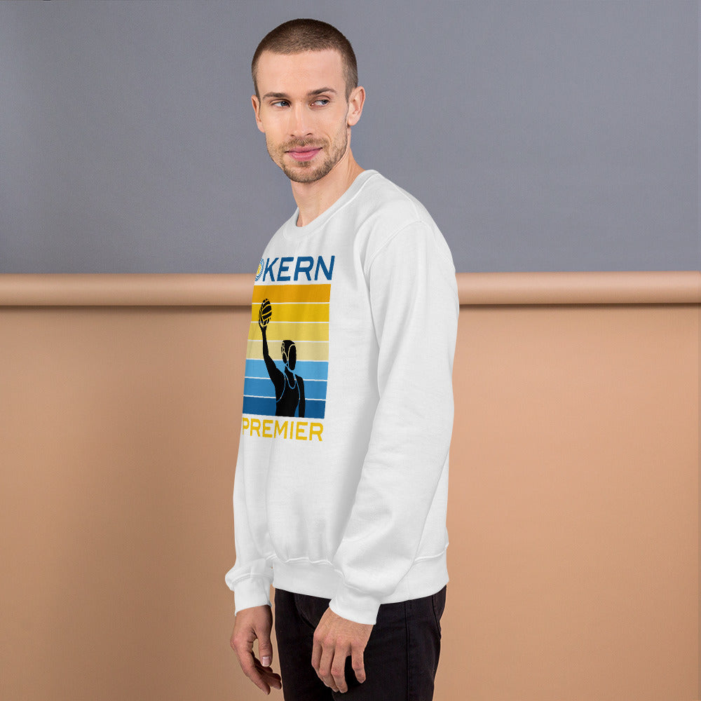 Kern Premier - 7 Color Box with Female Silhouette with Split Logo - Unisex Crew Neck Sweatshirt - Gildan 18000