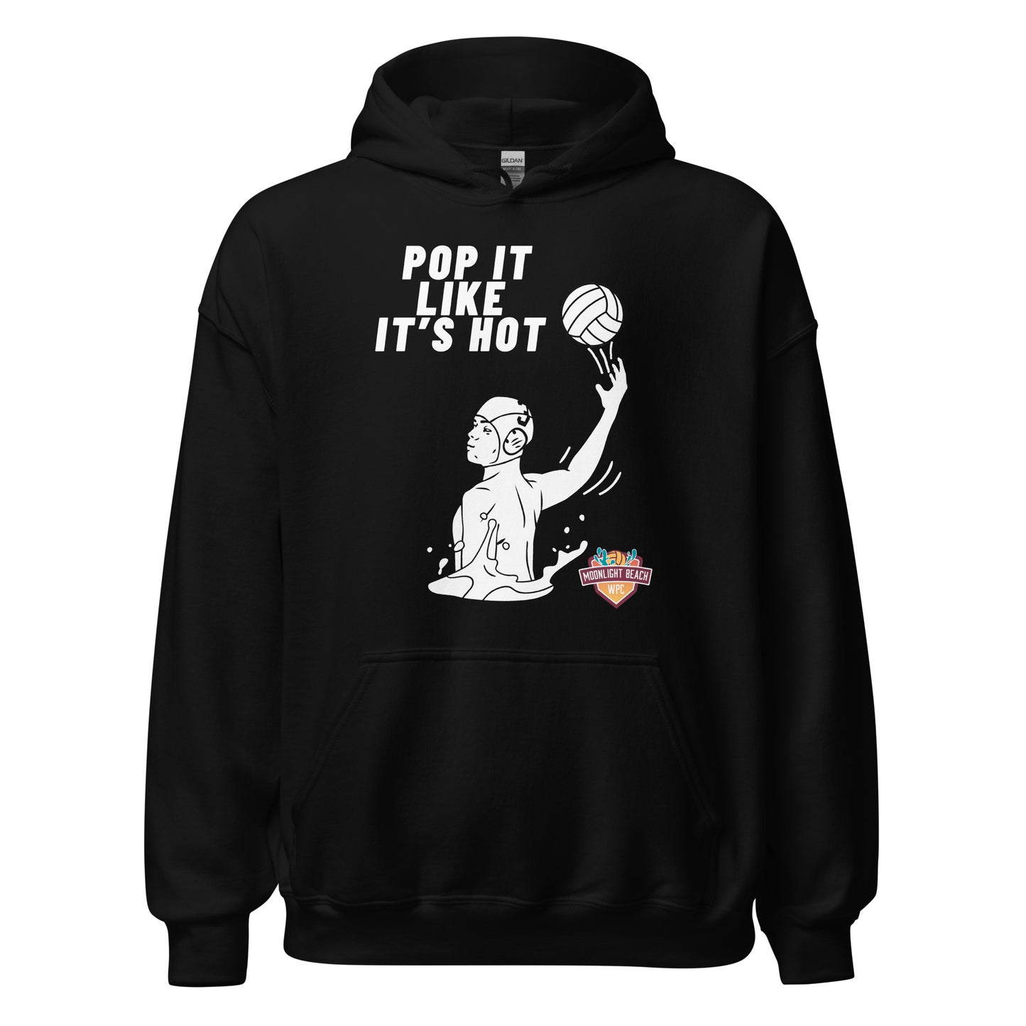 Moonlight Beach WPC Pop it like it’s hot male silhouette Unisex Hoodie