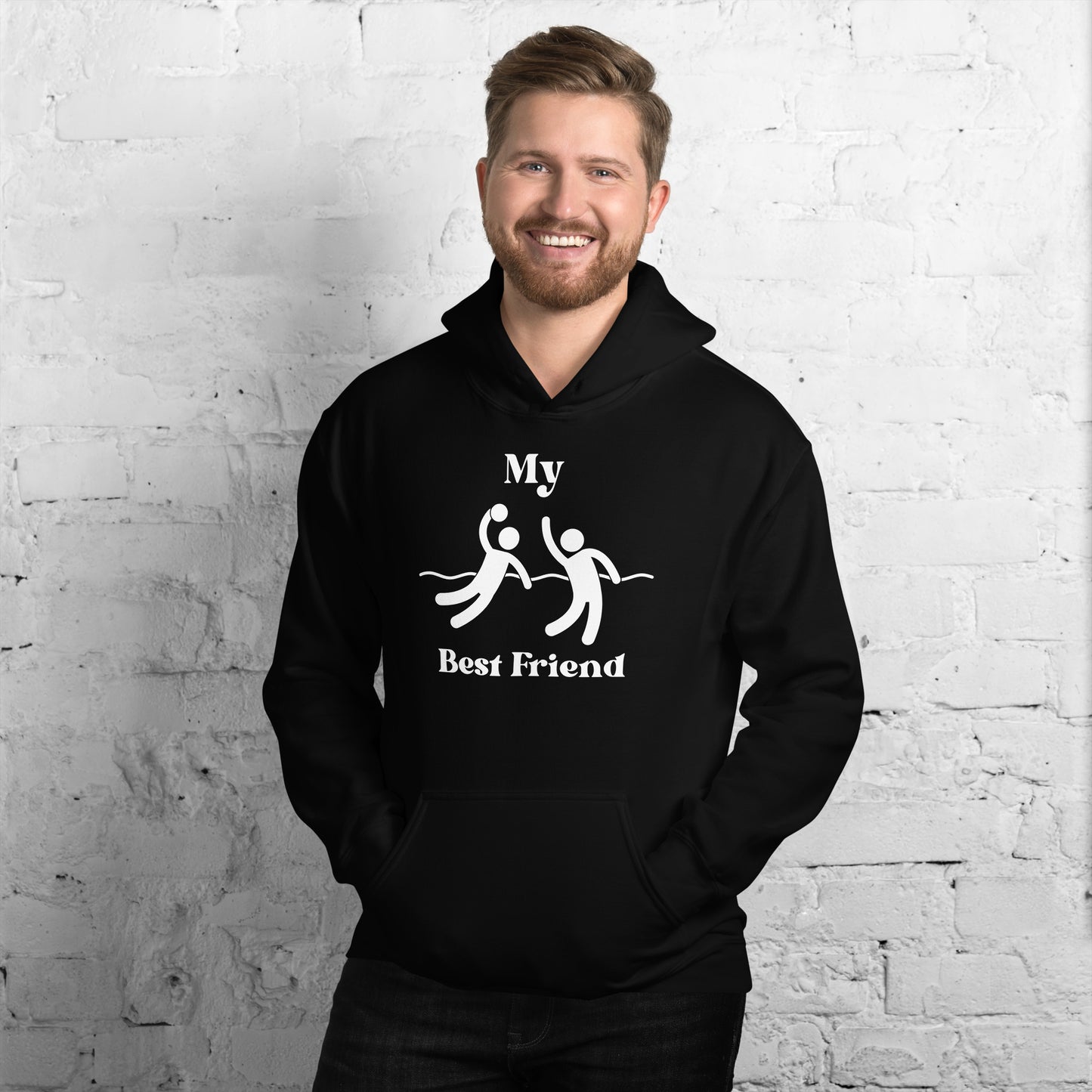 My Best Friend Plays Waterpolo - Unisex Heavy Blend Hoodie - Gildan 18500