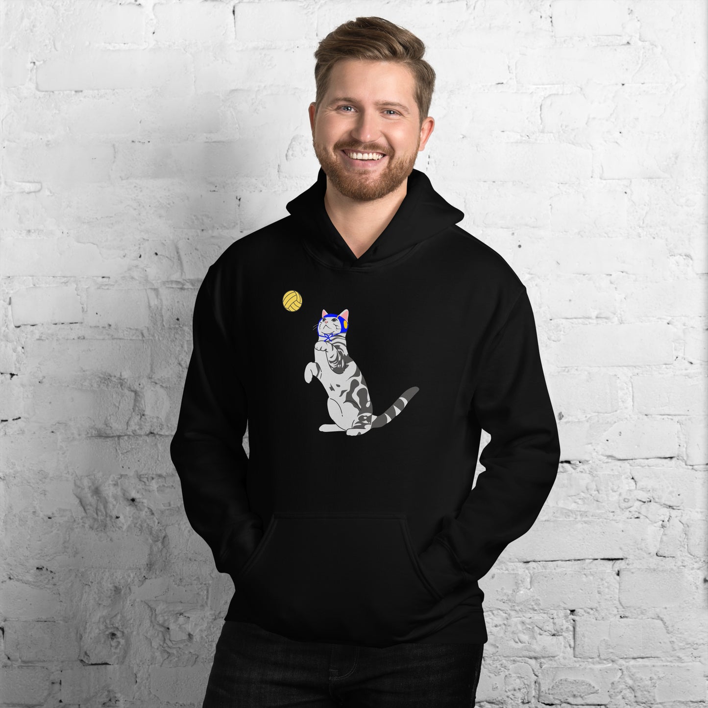 If cats played waterpolo - Unisex Heavy Blend Hoodie - Gildan 18500