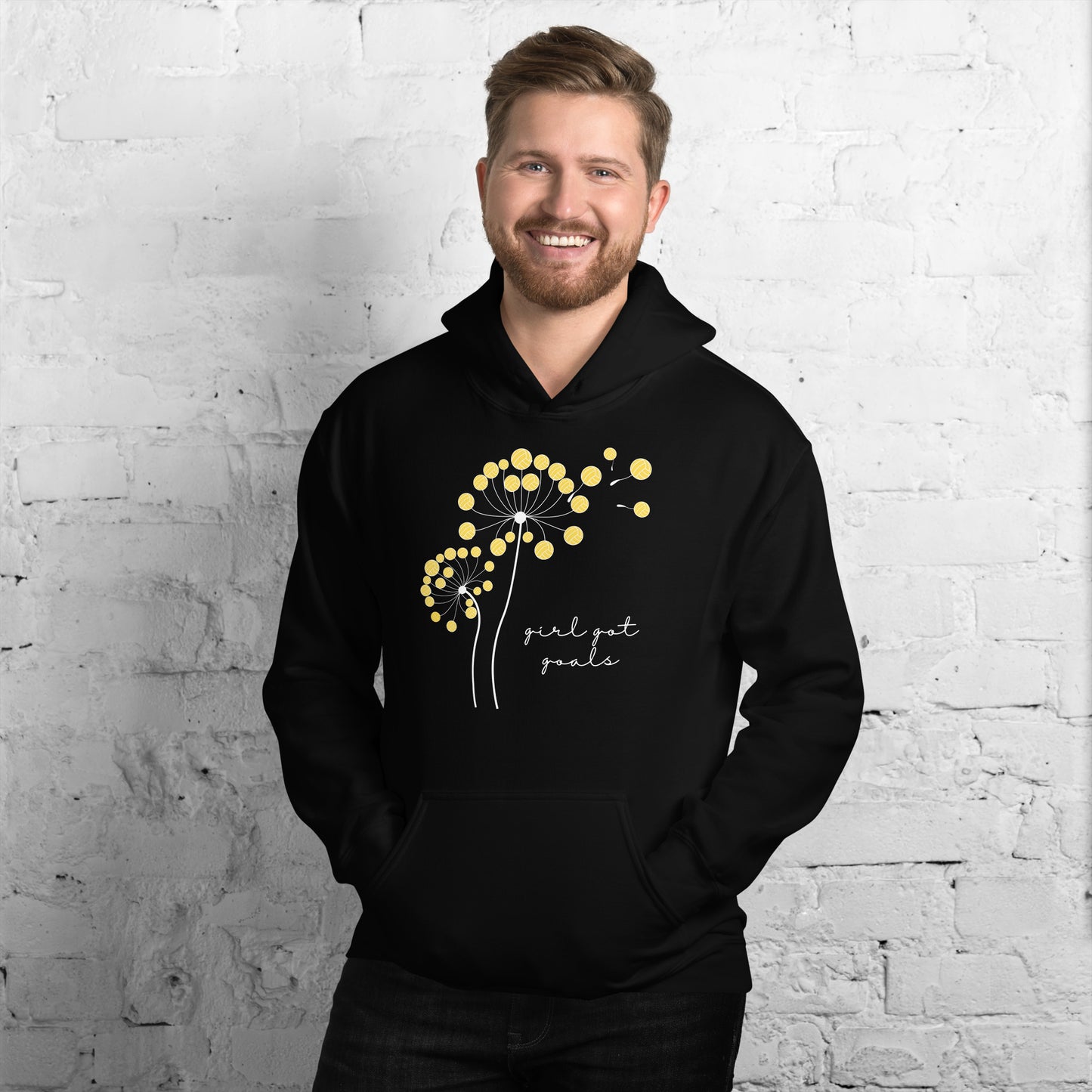 Dandelion Girl Got Goals - Unisex Heavy Blend Hoodie - Gildan 18500