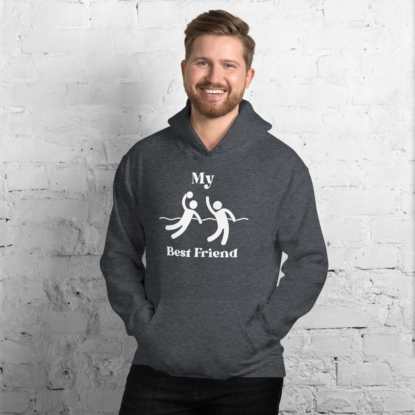 My Best Friend Plays Waterpolo - Unisex Heavy Blend Hoodie - Gildan 18500