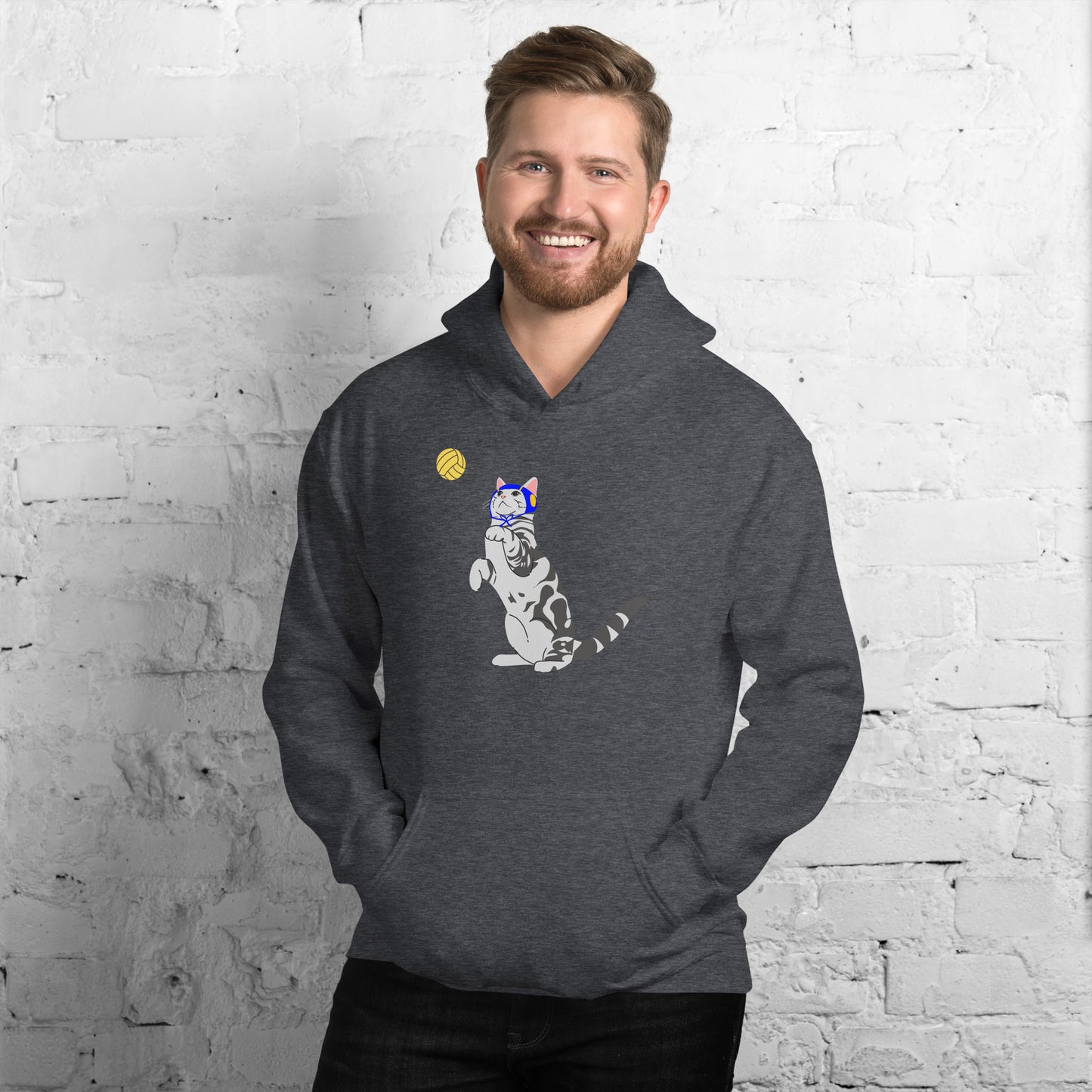 If cats played waterpolo - Unisex Heavy Blend Hoodie - Gildan 18500