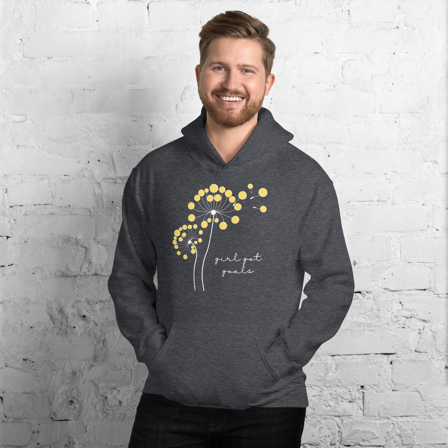 Dandelion Girl Got Goals - Unisex Heavy Blend Hoodie - Gildan 18500