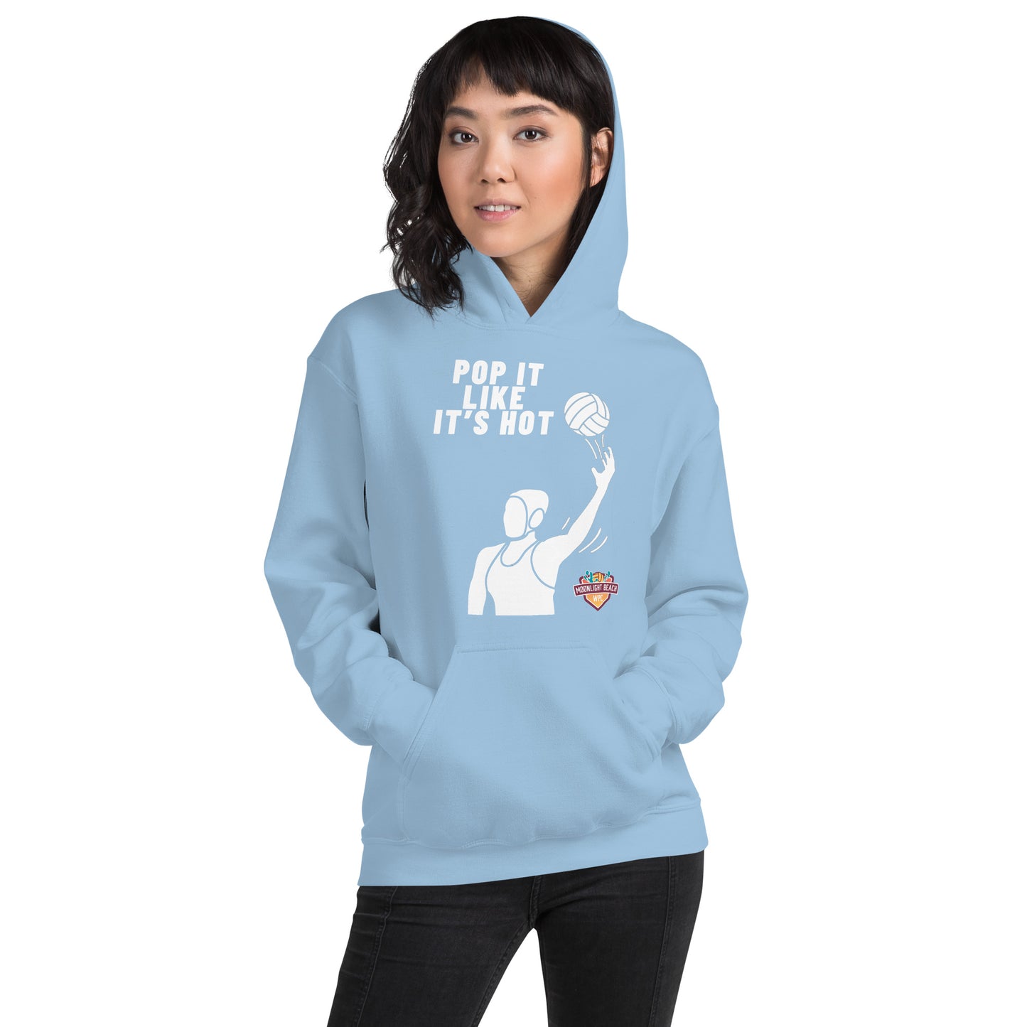 Moonlight Beach WPC Pop it like it’s hot female silhouette Unisex Hoodie