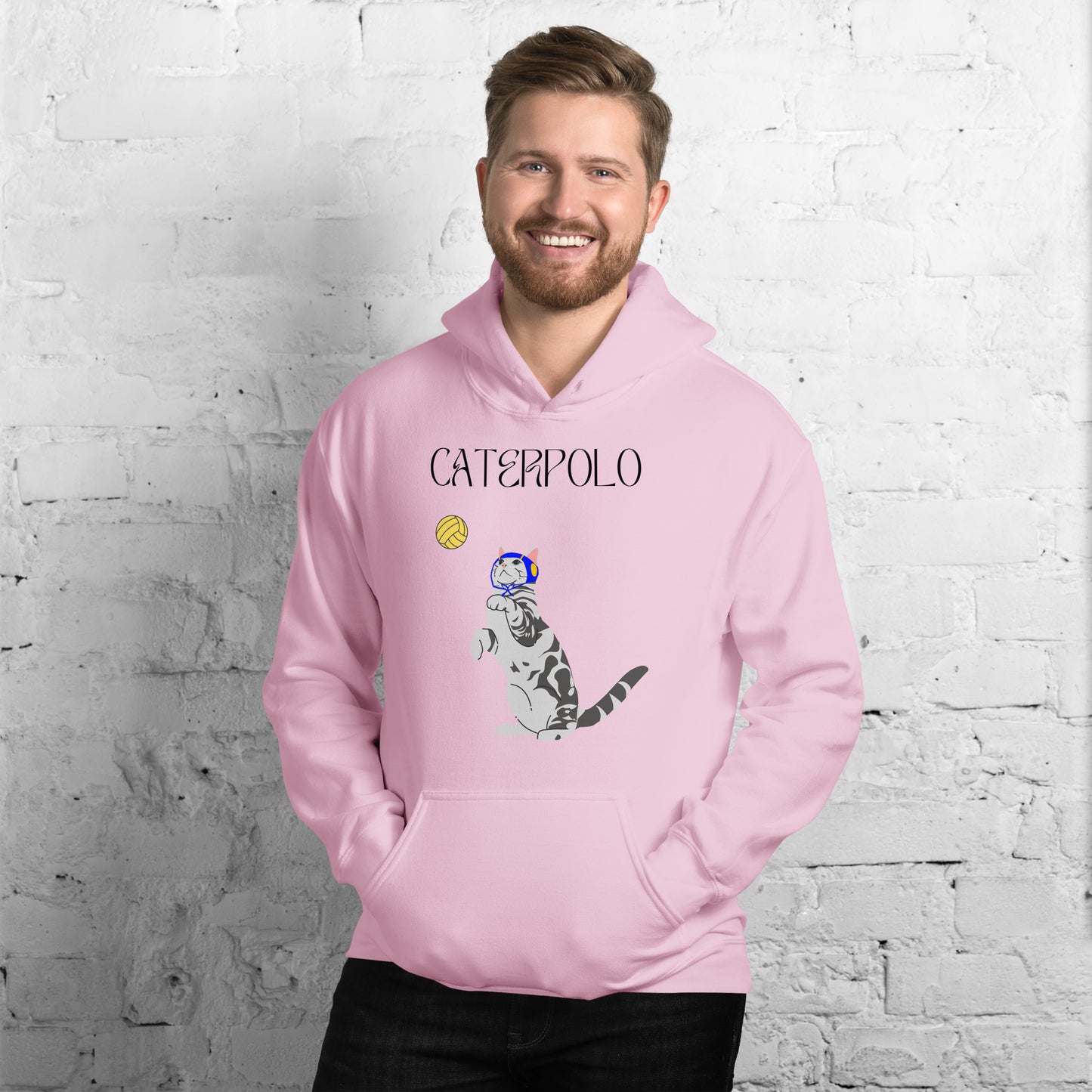 Caterpolo, if cats played waterpolo - Unisex Heavy Blend Hoodie - Gildan 18500