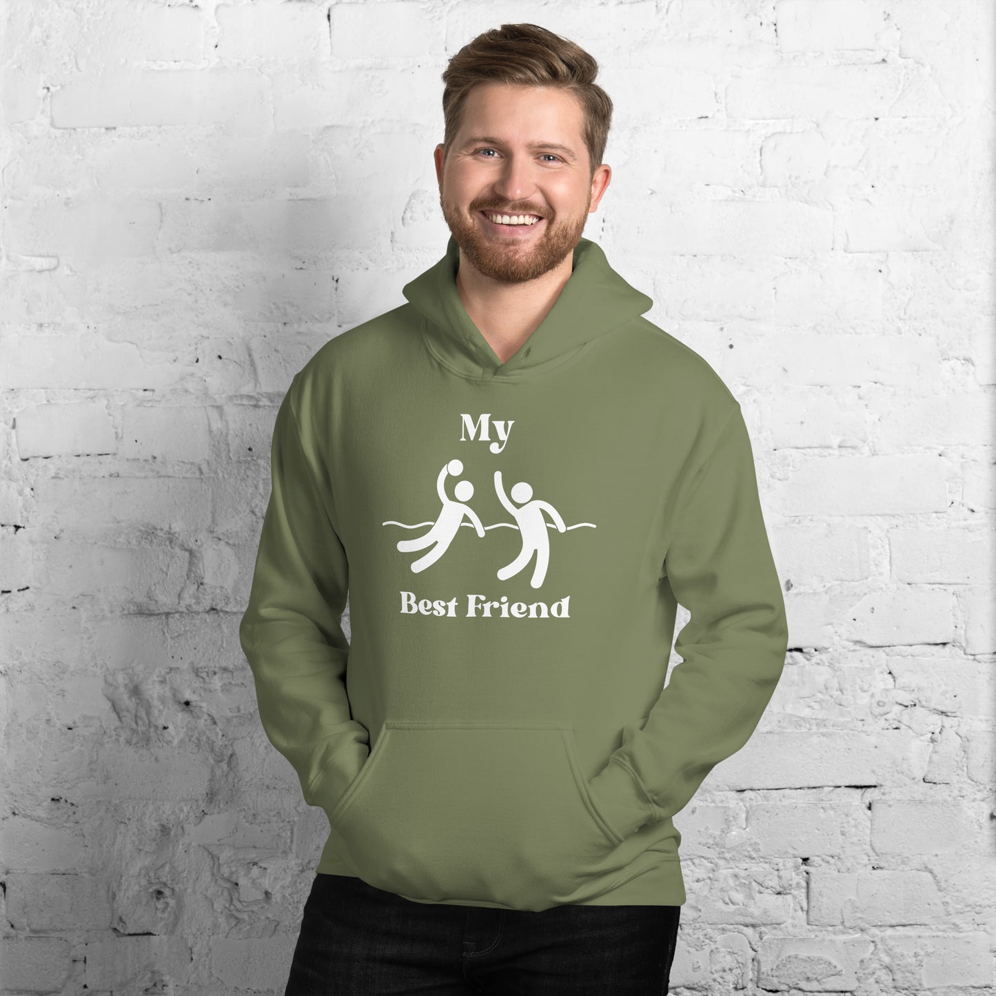 My Best Friend Plays Waterpolo - Unisex Heavy Blend Hoodie - Gildan 18500