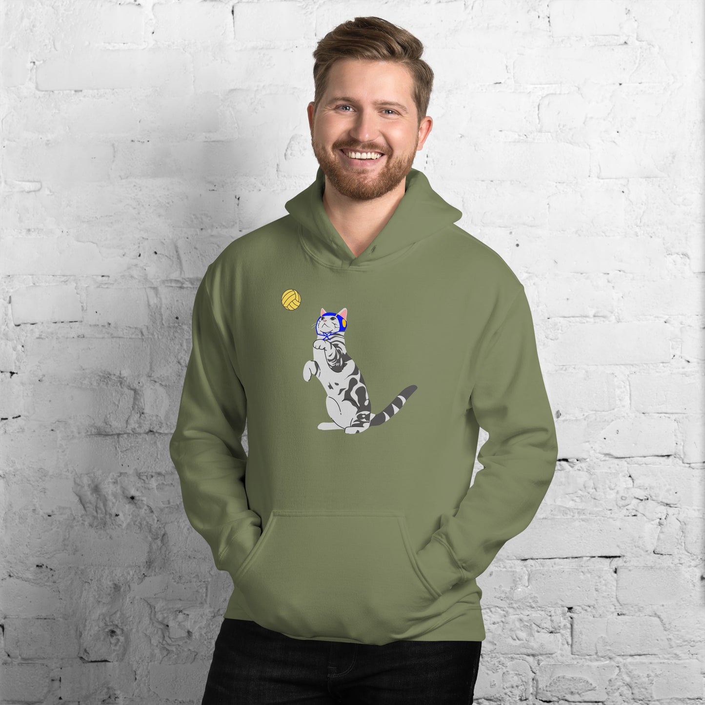 If cats played waterpolo - Unisex Heavy Blend Hoodie - Gildan 18500