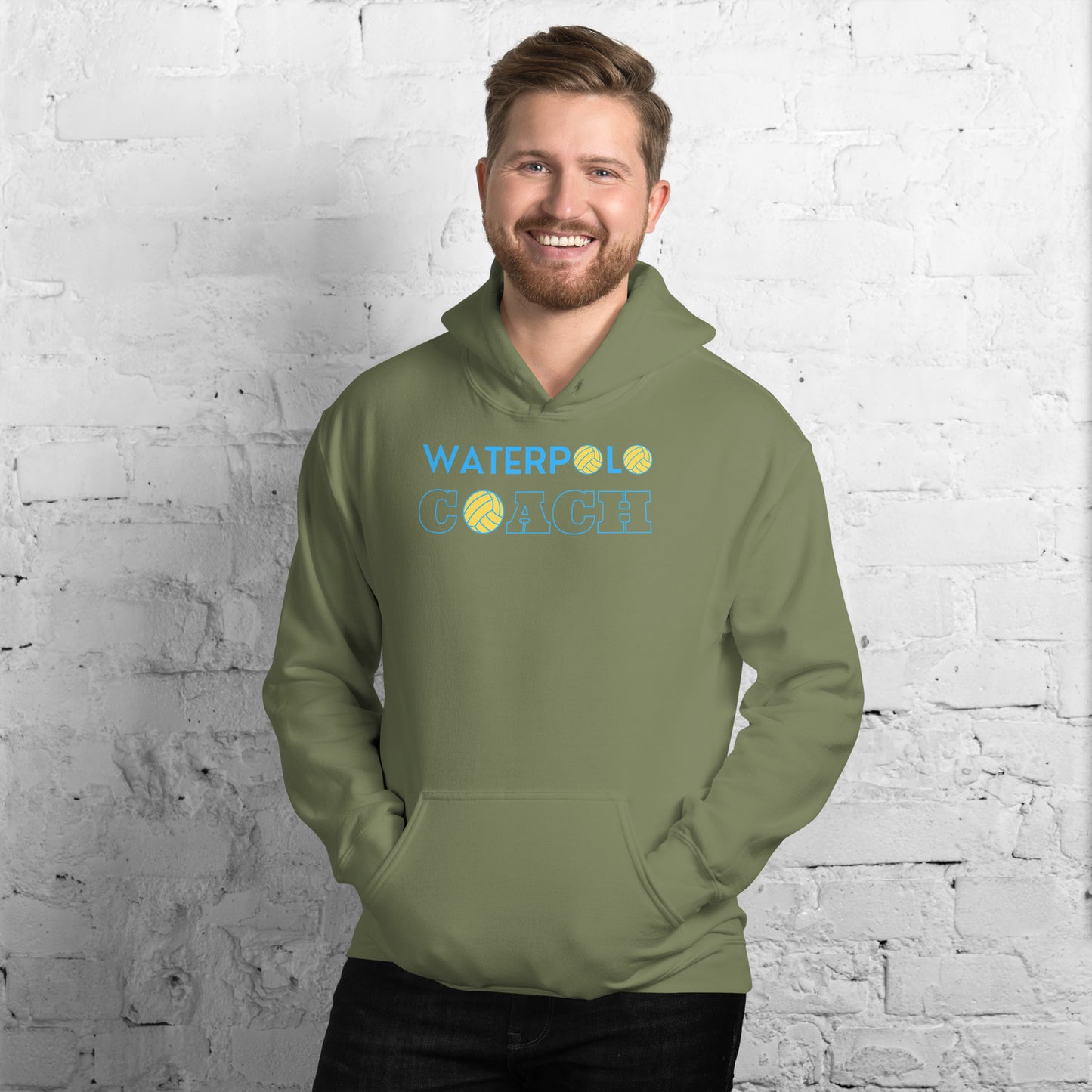 Waterpolo Coach in Blue - Unisex Heavy Blend Hoodie - Gildan 18500