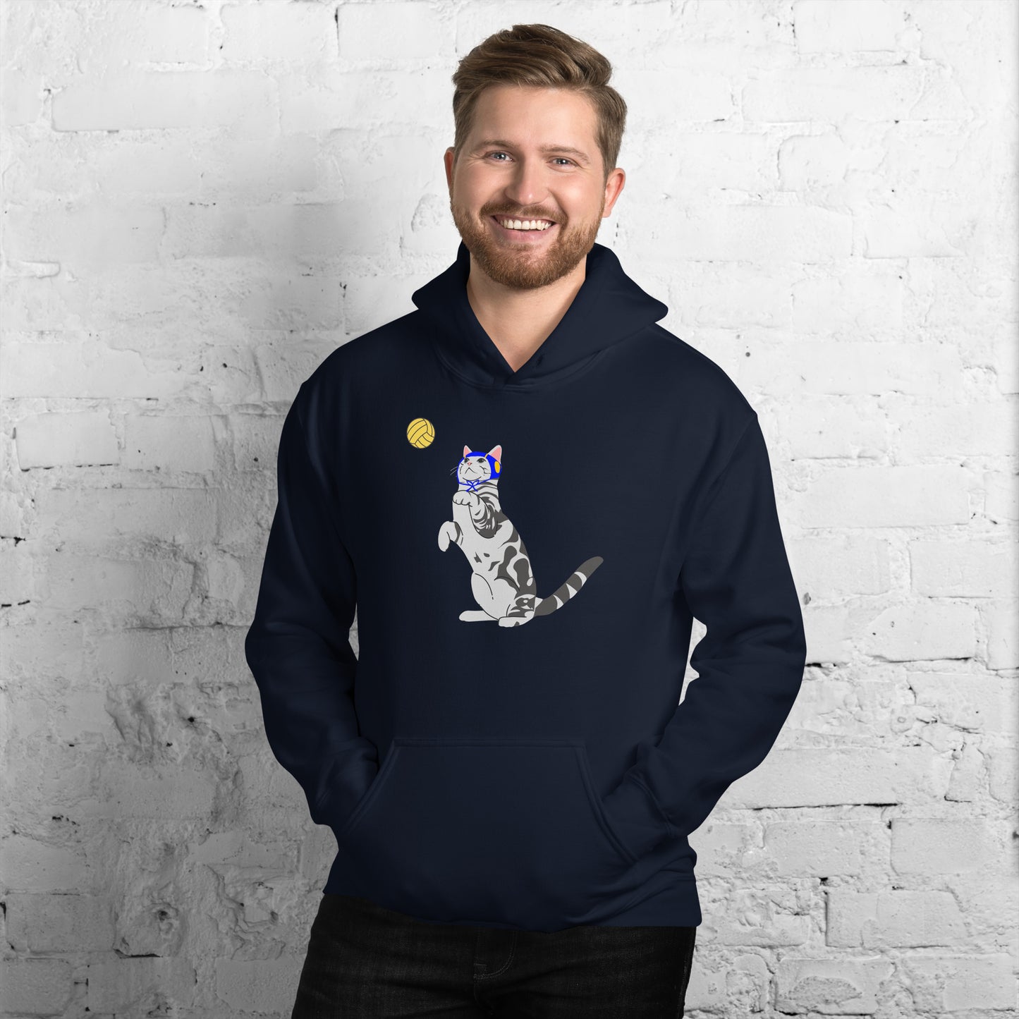 If cats played waterpolo - Unisex Heavy Blend Hoodie - Gildan 18500