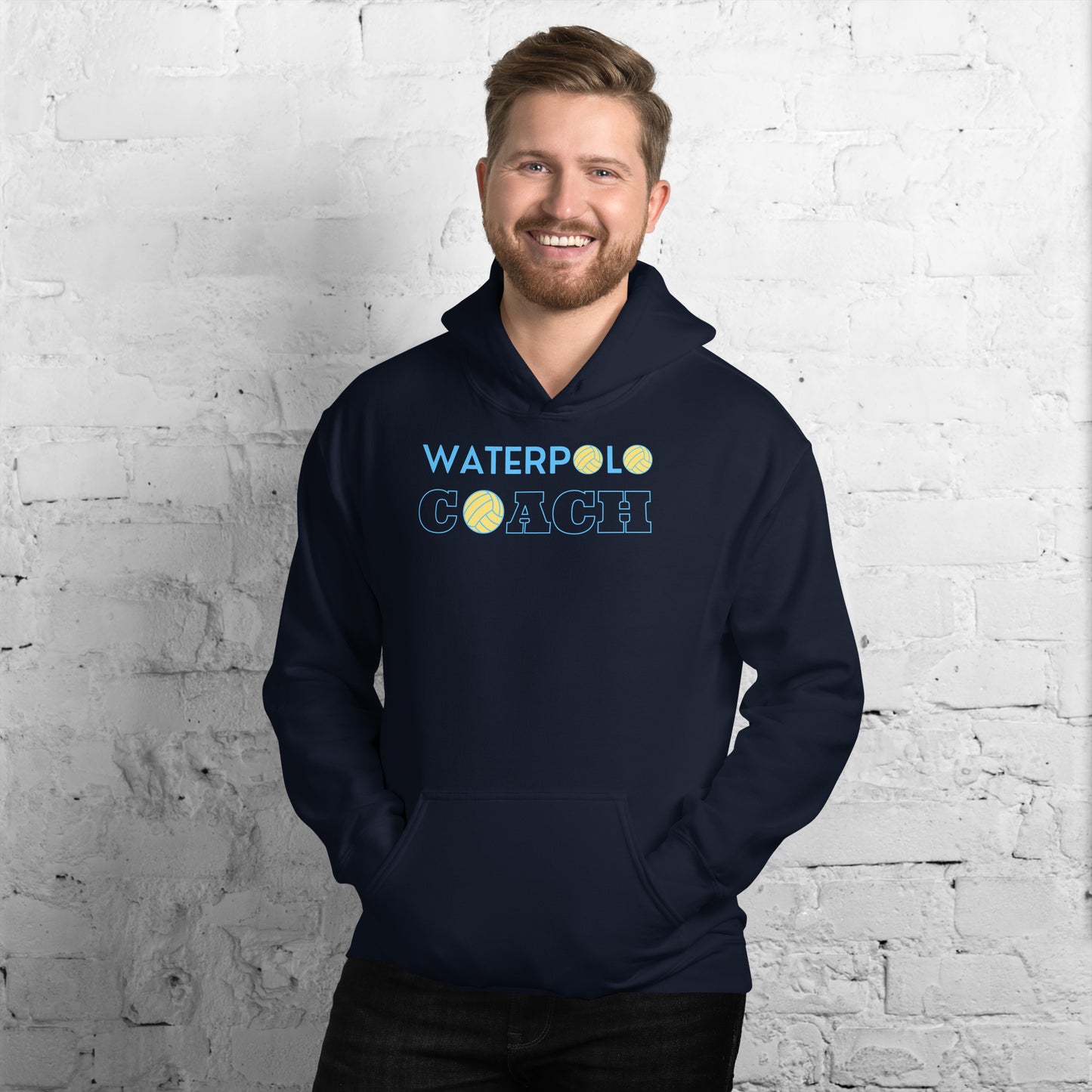 Waterpolo Coach in Blue - Unisex Heavy Blend Hoodie - Gildan 18500