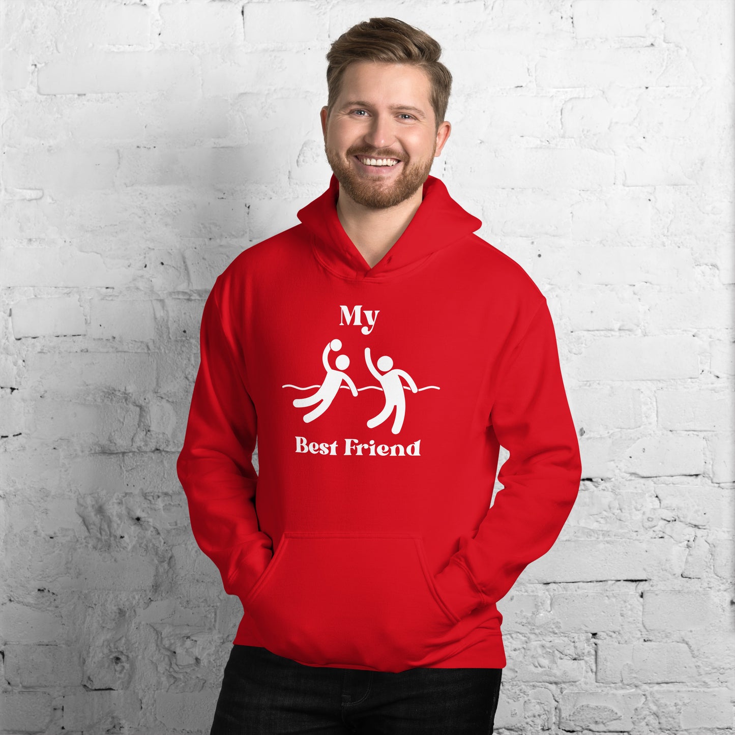 My Best Friend Plays Waterpolo - Unisex Heavy Blend Hoodie - Gildan 18500