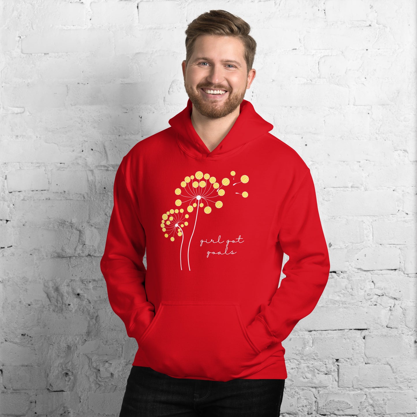 Dandelion Girl Got Goals - Unisex Heavy Blend Hoodie - Gildan 18500