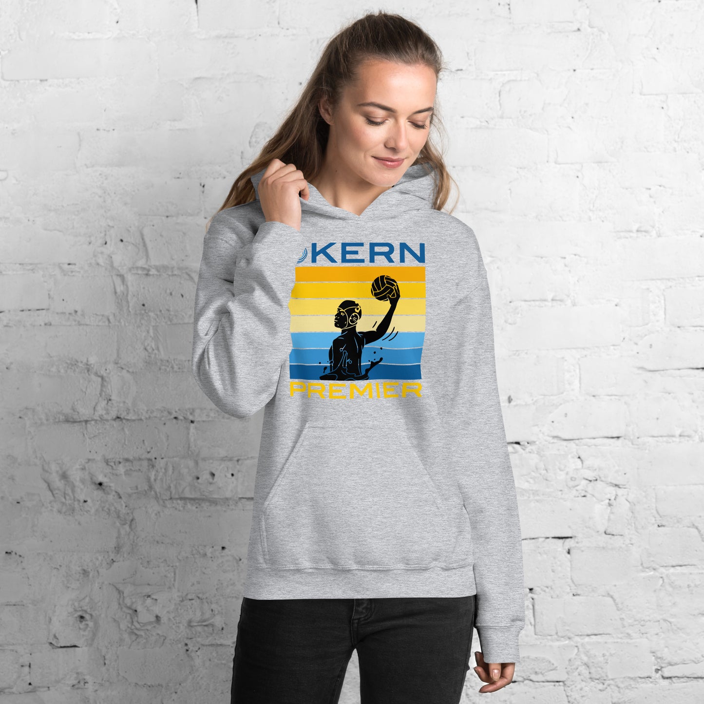 Kern Premier - 7 Color Box with Male Silhouette with Split Logo - Unisex Heavy Blend Hoodie - Gildan 18500