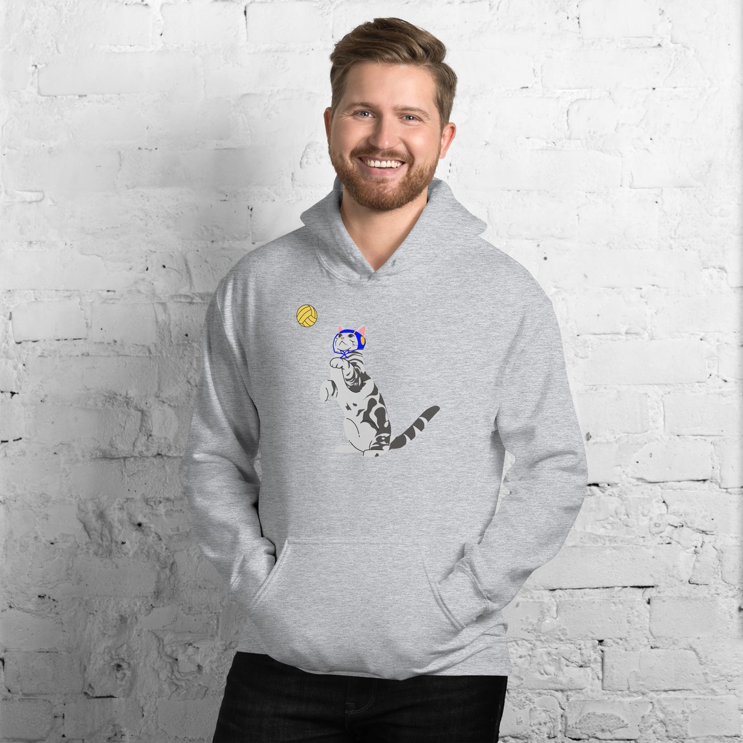 If cats played waterpolo - Unisex Heavy Blend Hoodie - Gildan 18500