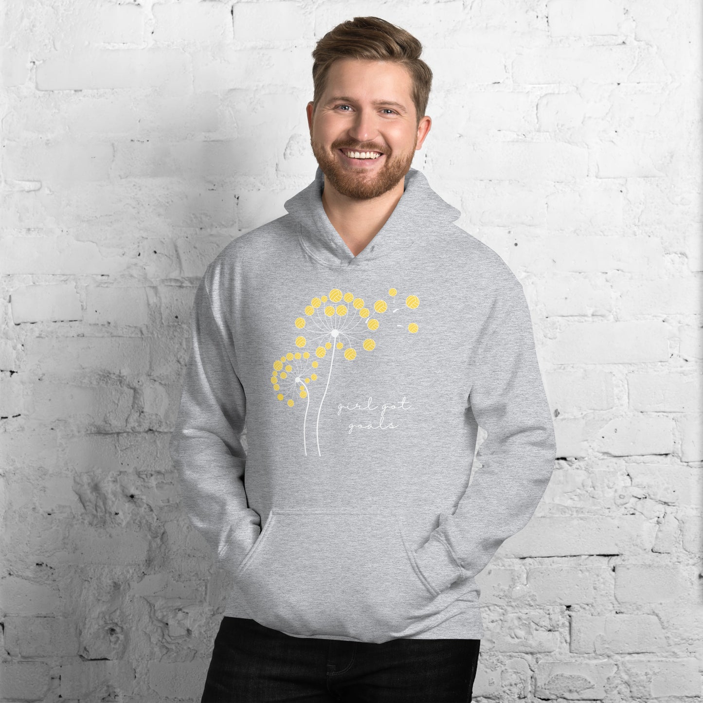 Dandelion Girl Got Goals - Unisex Heavy Blend Hoodie - Gildan 18500