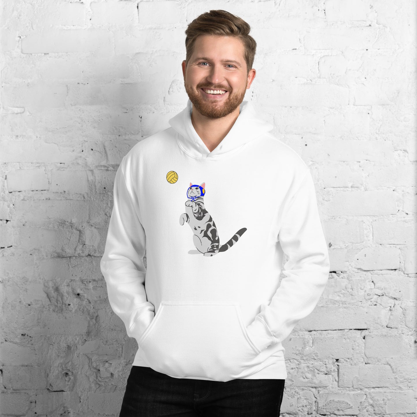 If cats played waterpolo - Unisex Heavy Blend Hoodie - Gildan 18500