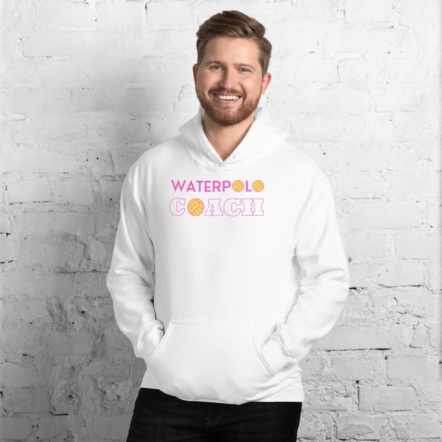 Waterpolo Coach in Pink - Unisex Heavy Blend Hoodie - Gildan 18500