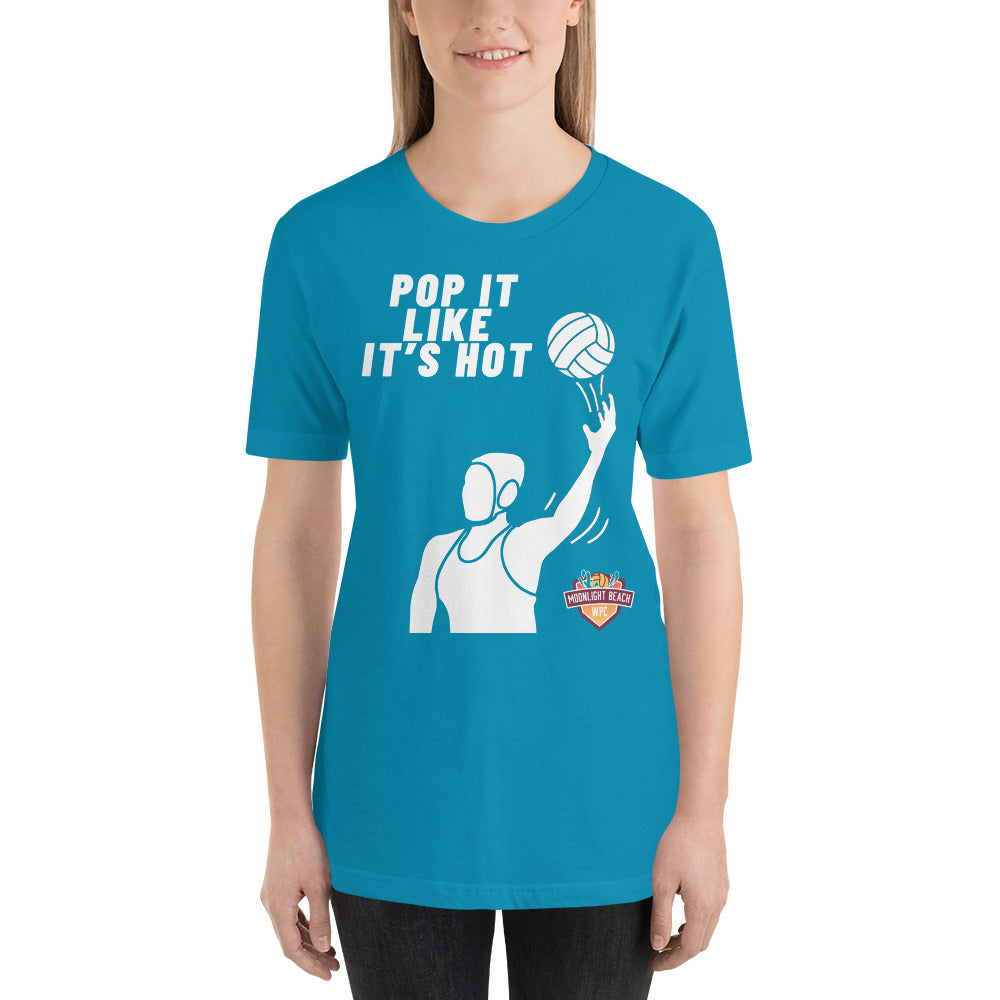 Moonlight Beach WPC Pop it like it’s hot female silhouette Unisex t-shirt Bella Canvas 3001