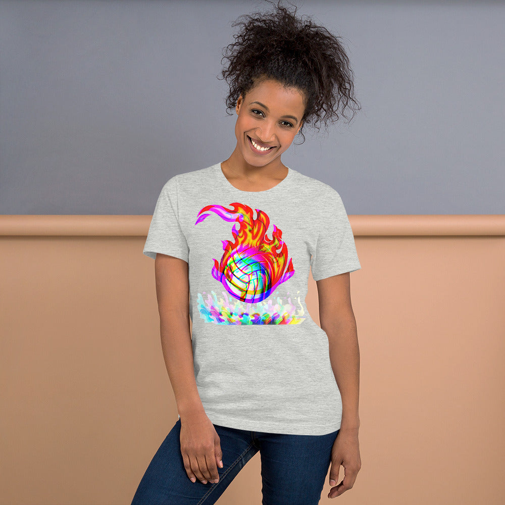 Ball in Flames - Rainbow Colored - Unisex Soft T-shirt - Bella Canvas 3001