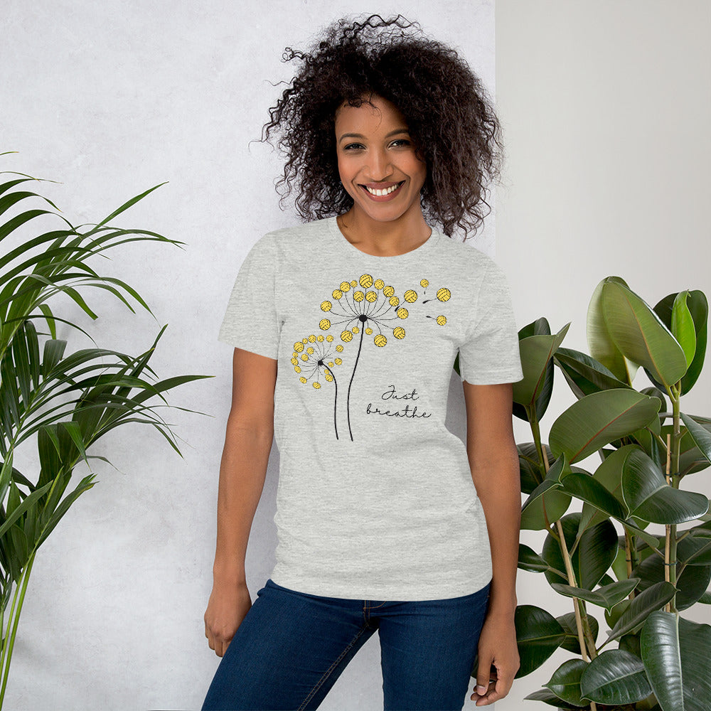 Dandelion Just breathe - Unisex Soft T-shirt - Bella Canvas 3001