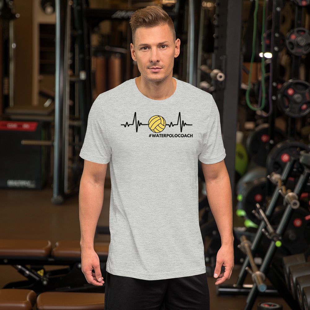 Waterpolo Coach Heartbeat - Unisex Soft T-shirt - Bella Canvas 3001