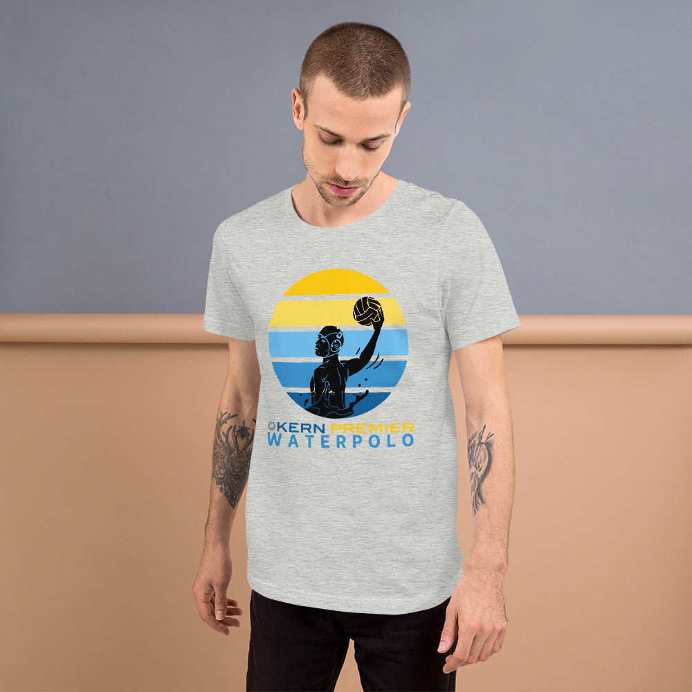 Kern Premier 5 color circle male silhouette - Unisex Soft T-shirt - Bella Canvas 3001