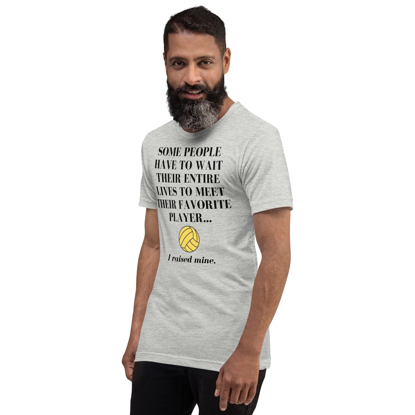 I Raised My Favorite Player with ball - Unisex Soft T-shirt - Bella Canvas 3001