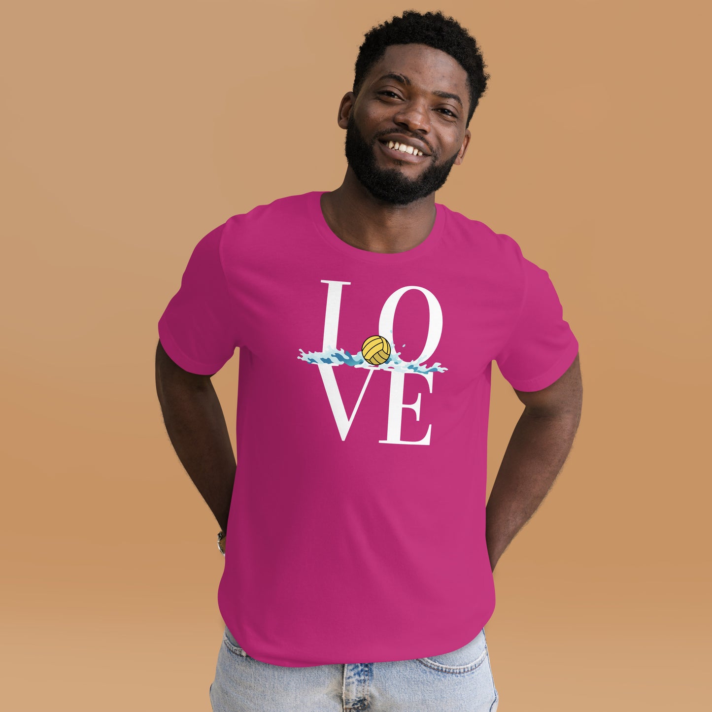 LOVE Waterpolo with a Small Splash - Unisex Soft T-shirt - Bella Canvas 3001