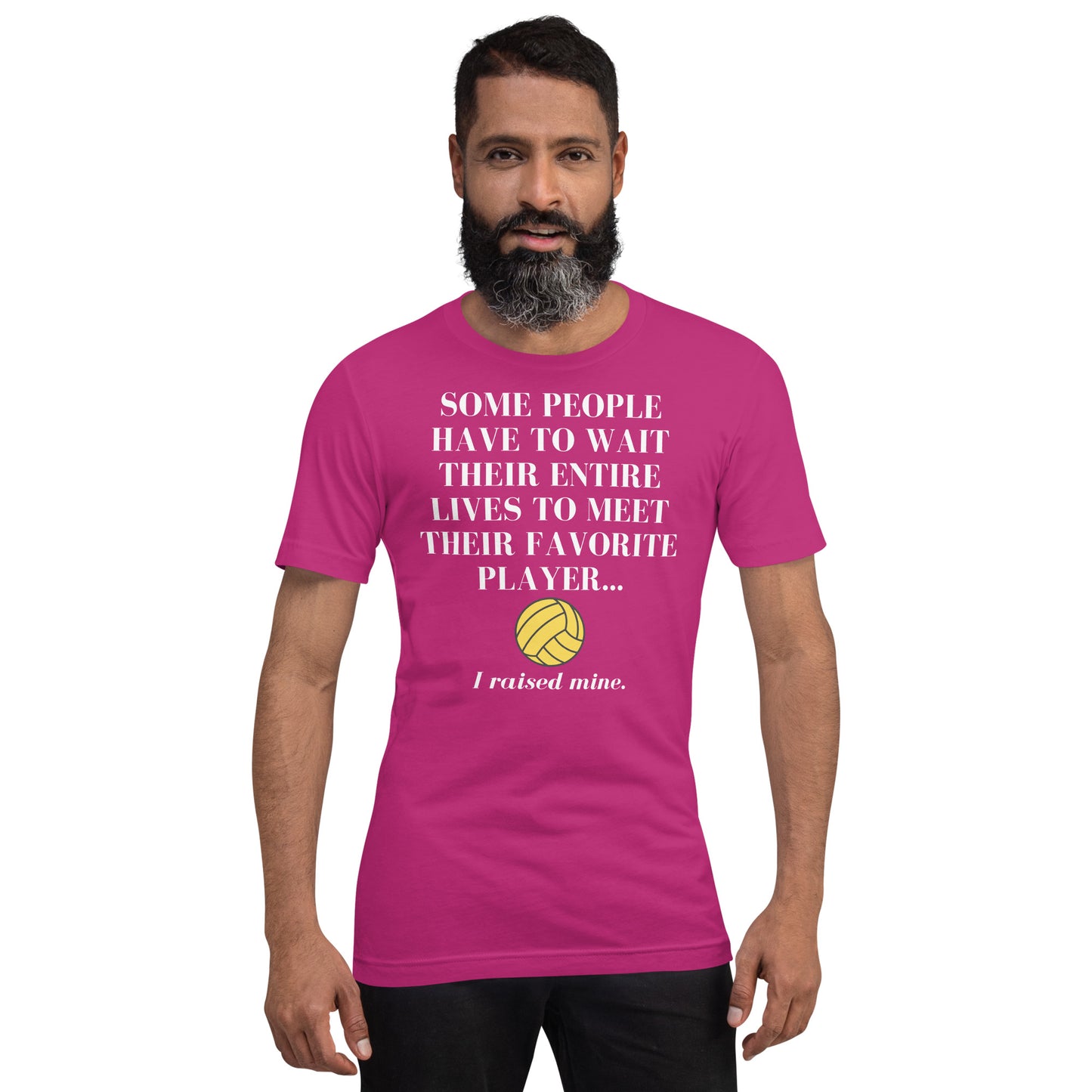 I Raised My Favorite Player with ball - Unisex Soft T-shirt - Bella Canvas 3001