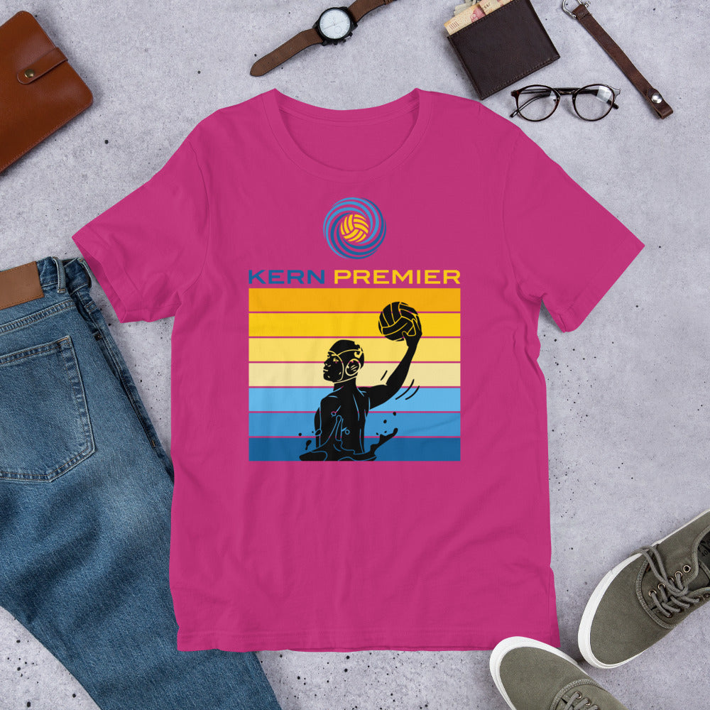 Kern Premier 7 color square horizontal with full logo male silhouette Unisex t-shirt Bella Canvas 3001