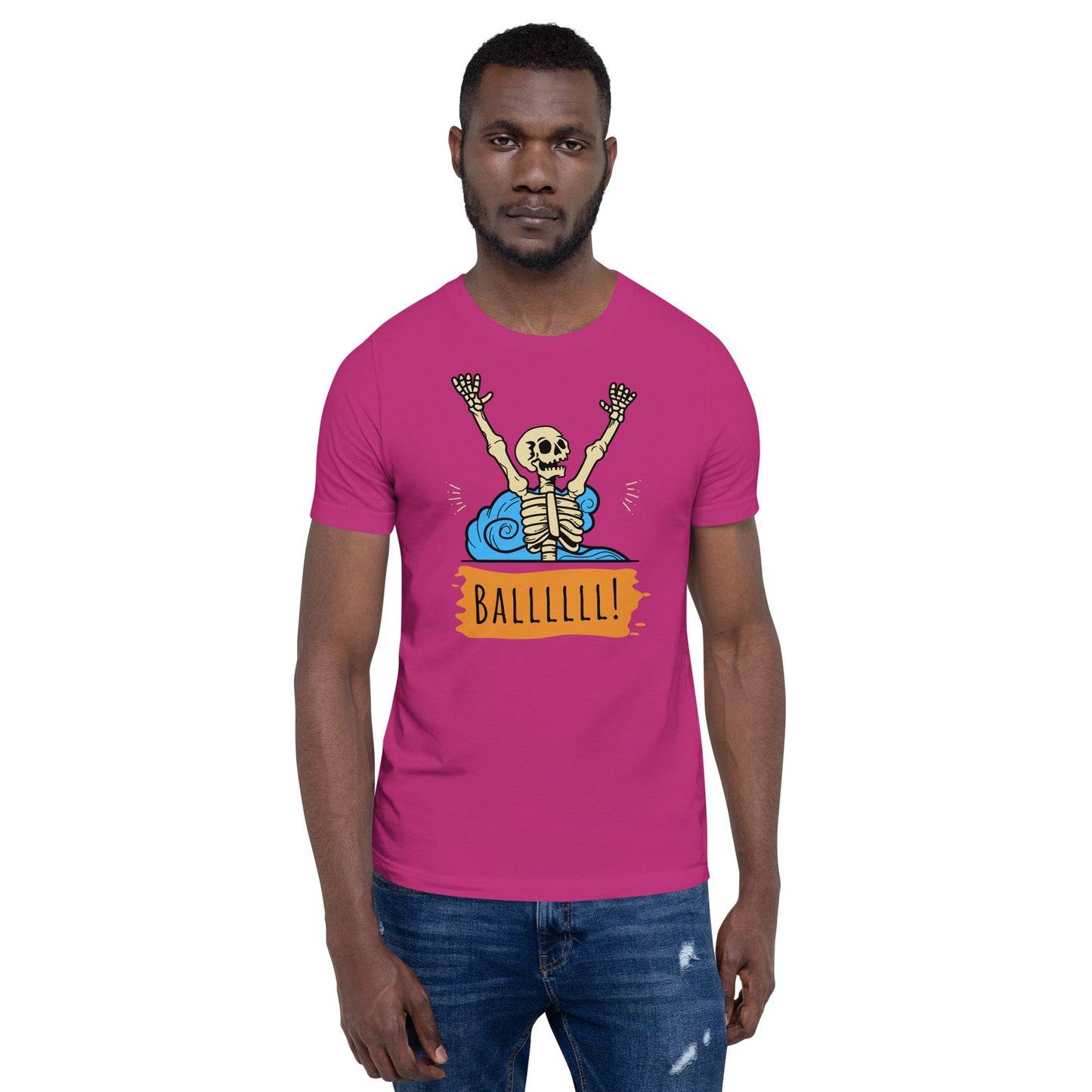 Gimme the Ball Skeleton - Unisex Soft T-shirt - Bella Canvas 3001