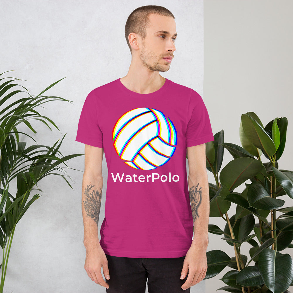 Tick Tock it's Waterpolo Time! - Trippy Water Polo Ball Design - Unisex Soft T-shirt - Bella Canvas 3001