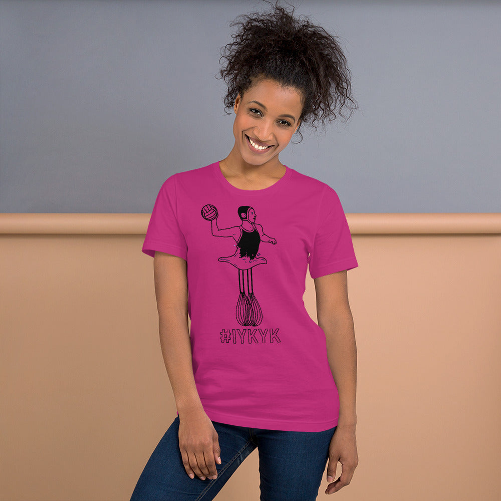 Egg Beatering female silhouette IYKYK - Unisex Soft T-shirt - Bella Canvas 3001