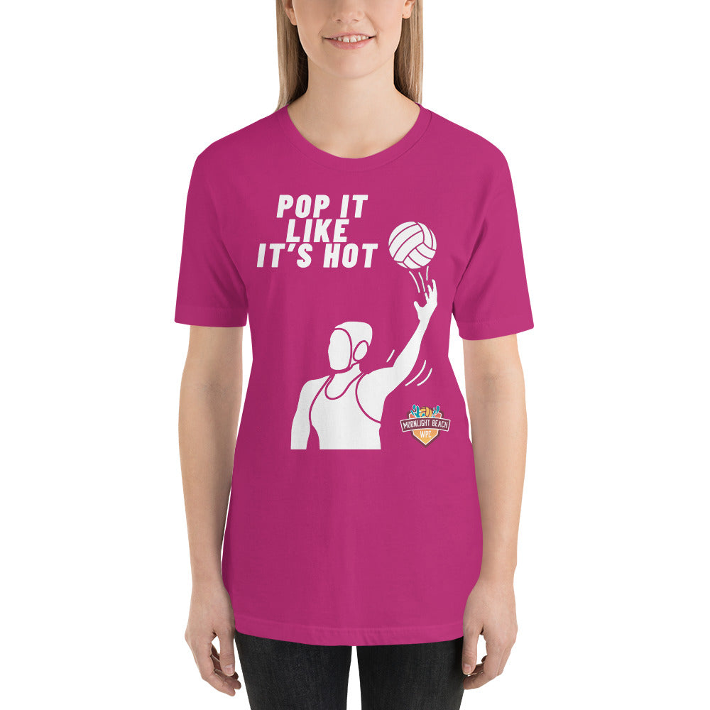 Moonlight Beach WPC Pop it like it’s hot female silhouette Unisex t-shirt Bella Canvas 3001