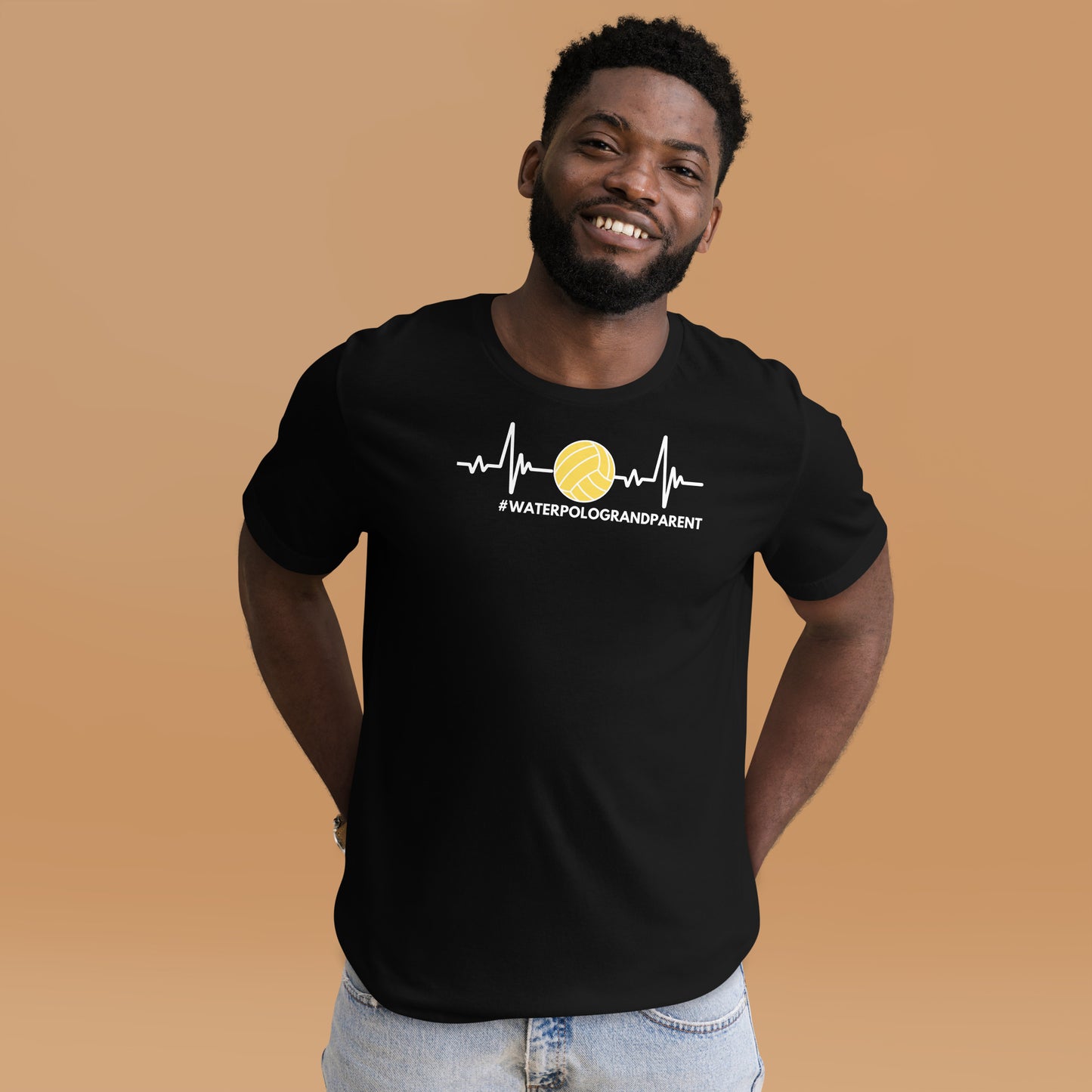 Waterpolo Grandparent Heartbeat - Unisex Soft T-shirt - Bella Canvas 3001