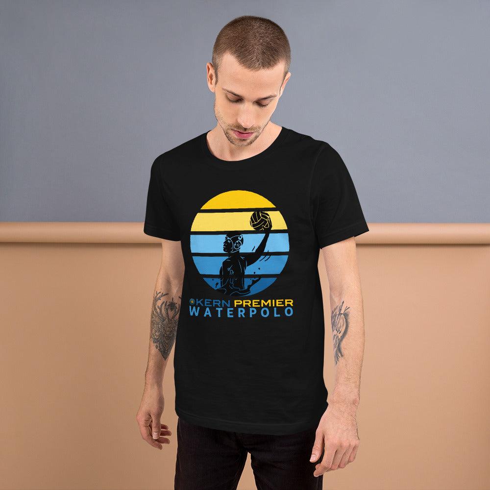 Kern Premier 5 color circle male silhouette - Unisex Soft T-shirt - Bella Canvas 3001
