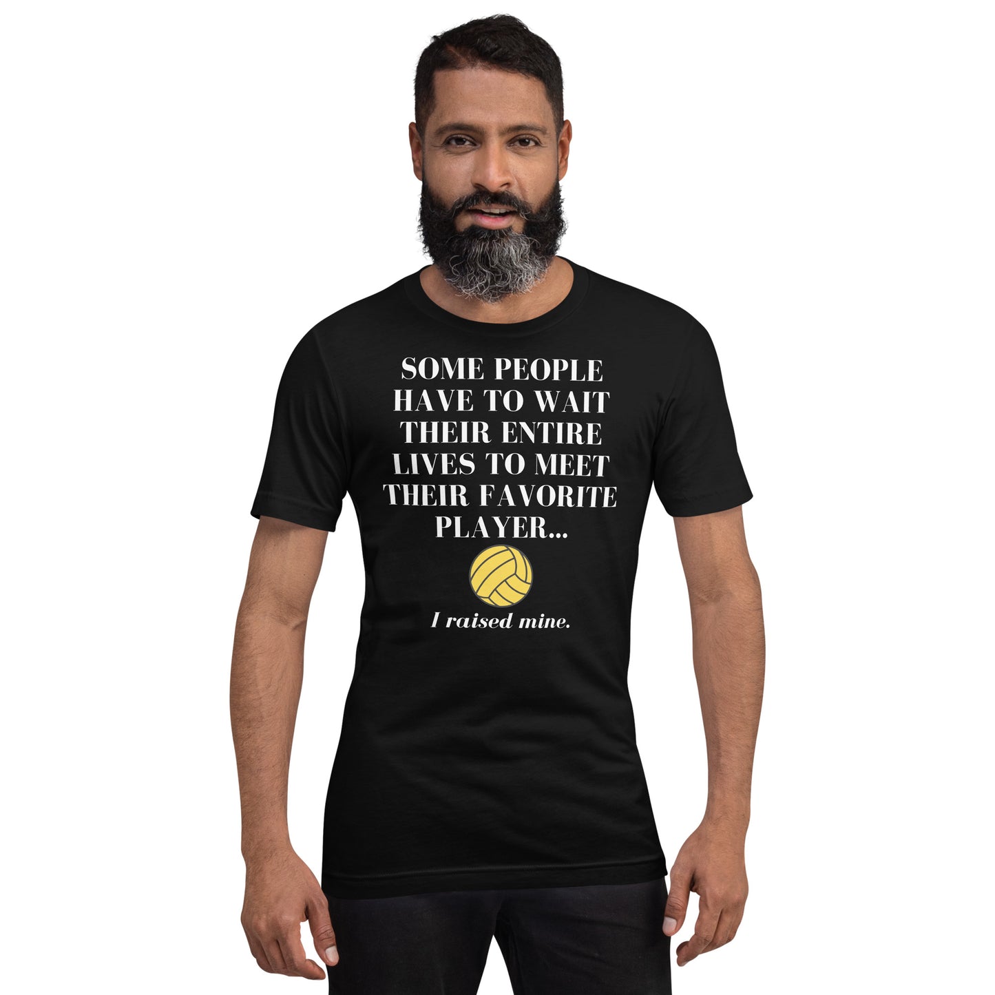I Raised My Favorite Player with ball - Unisex Soft T-shirt - Bella Canvas 3001