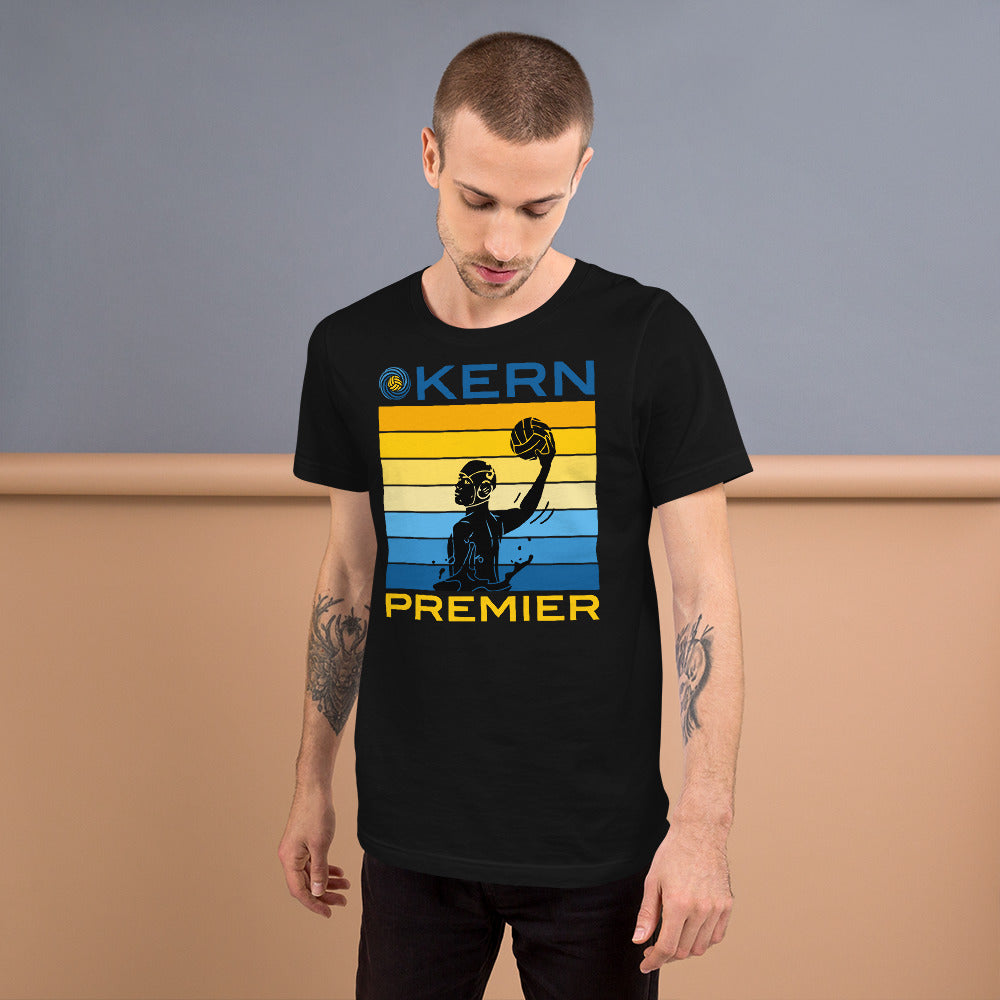 Kern Premier 7 color horizontal square male silhouette split logo - Unisex Soft T-shirt - Bella Canvas 3001
