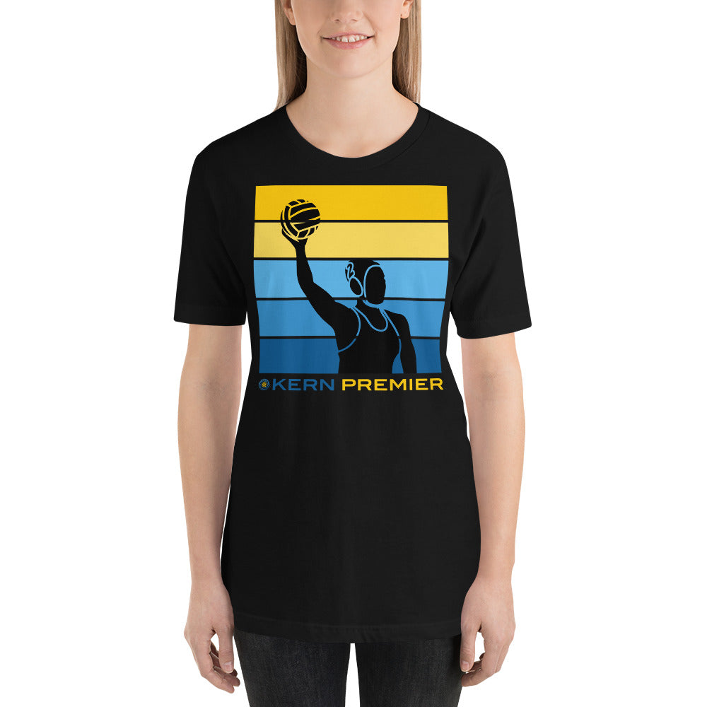 Kern Premier 5 color horizontal square female silhouette - Unisex Soft T-shirt - Bella Canvas 3001
