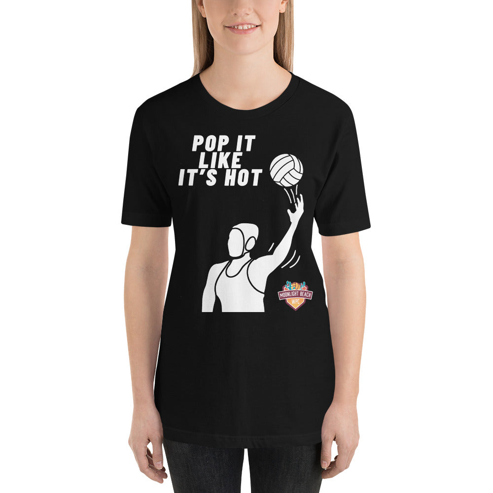 Moonlight Beach WPC Pop it like it’s hot female silhouette Unisex t-shirt Bella Canvas 3001
